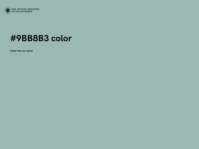 #9BB8B3 color image
