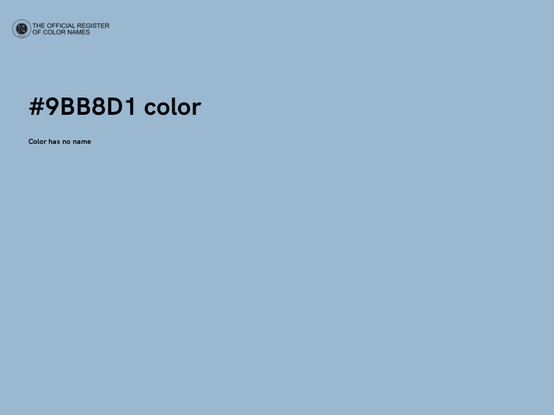 #9BB8D1 color image
