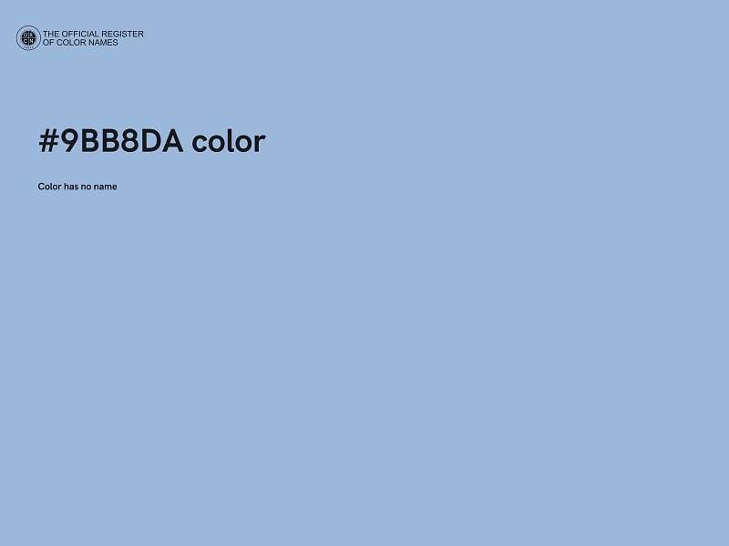 #9BB8DA color image