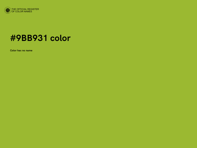 #9BB931 color image