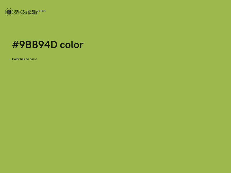 #9BB94D color image
