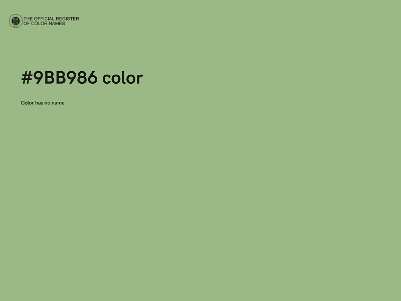 #9BB986 color image