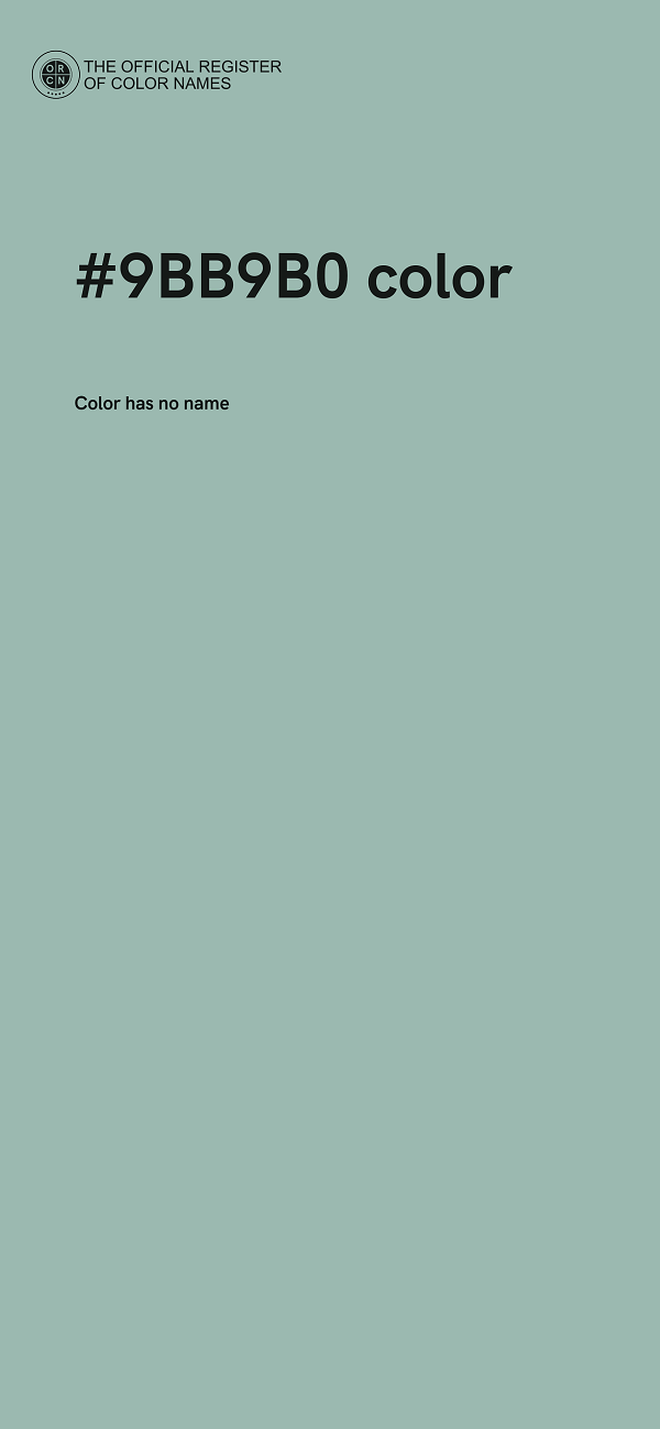#9BB9B0 color image
