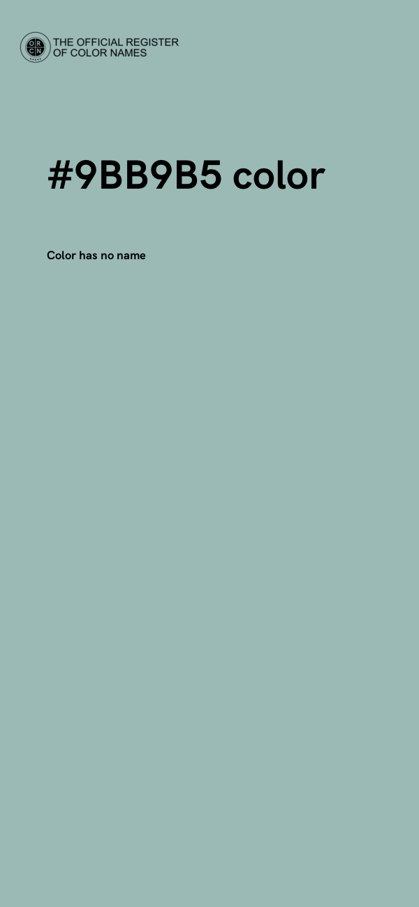 #9BB9B5 color image