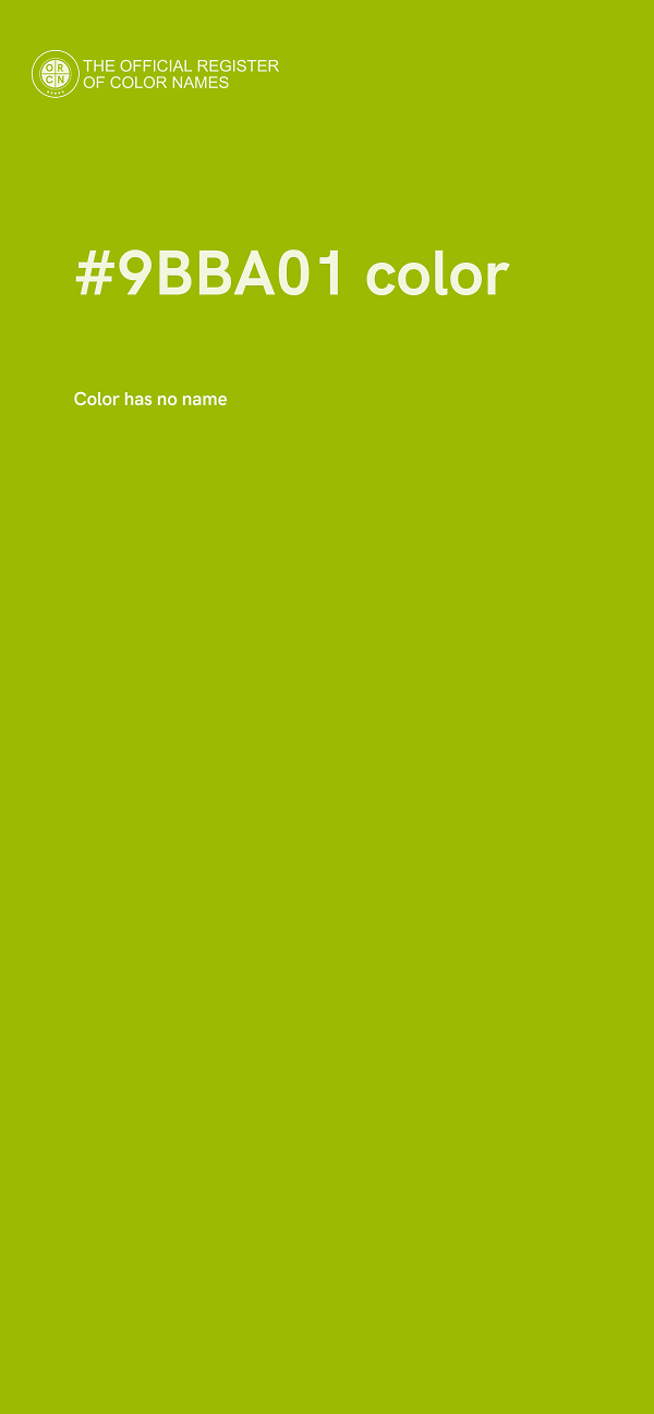 #9BBA01 color image
