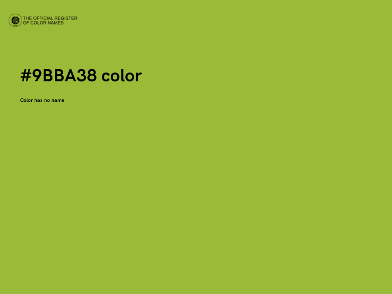 #9BBA38 color image