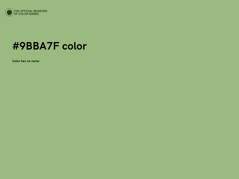#9BBA7F color image