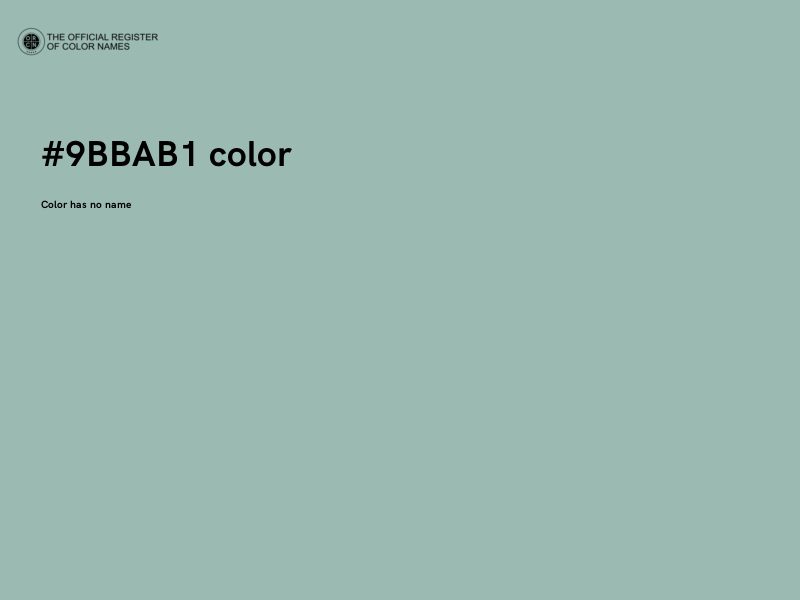 #9BBAB1 color image