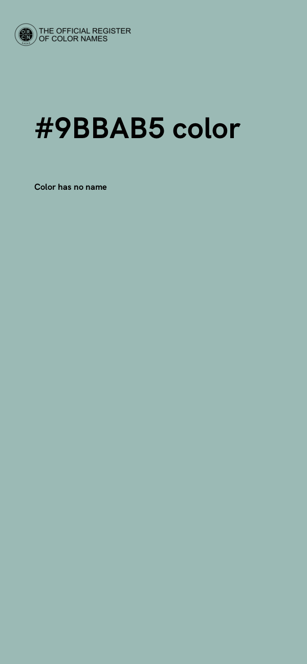 #9BBAB5 color image