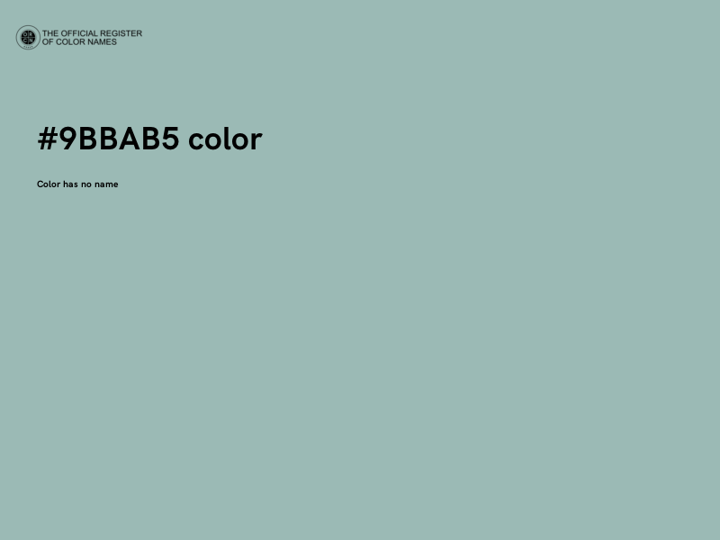 #9BBAB5 color image