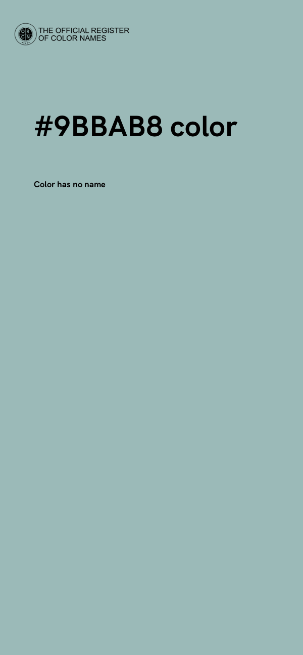 #9BBAB8 color image