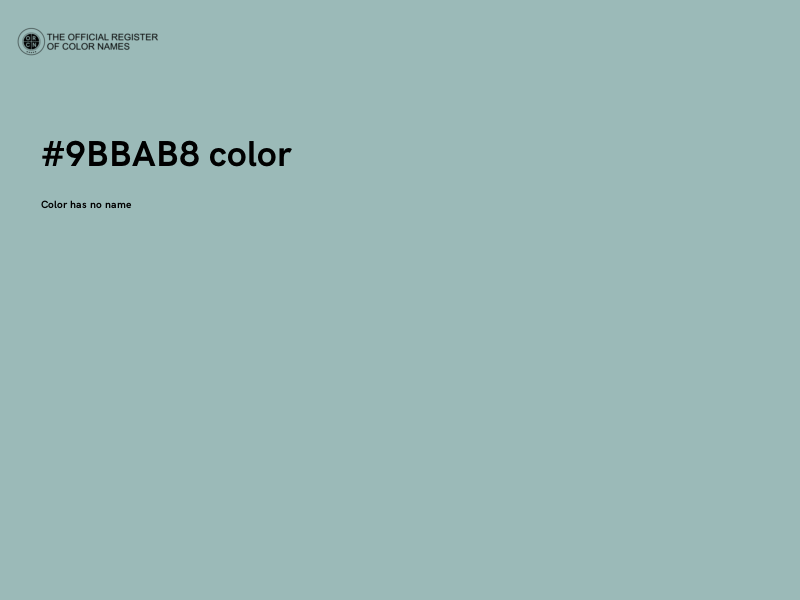 #9BBAB8 color image