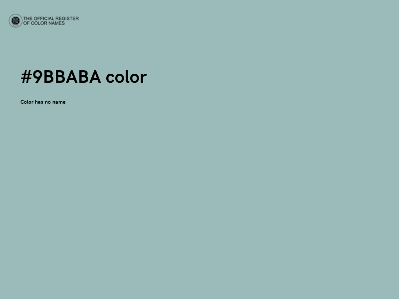 #9BBABA color image