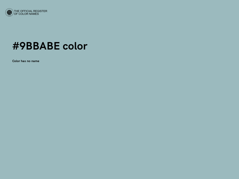 #9BBABE color image