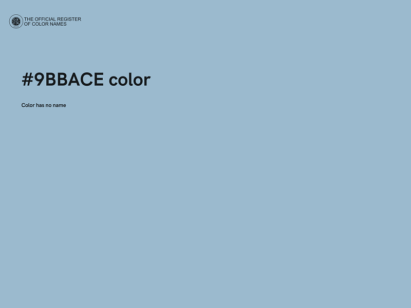 #9BBACE color image