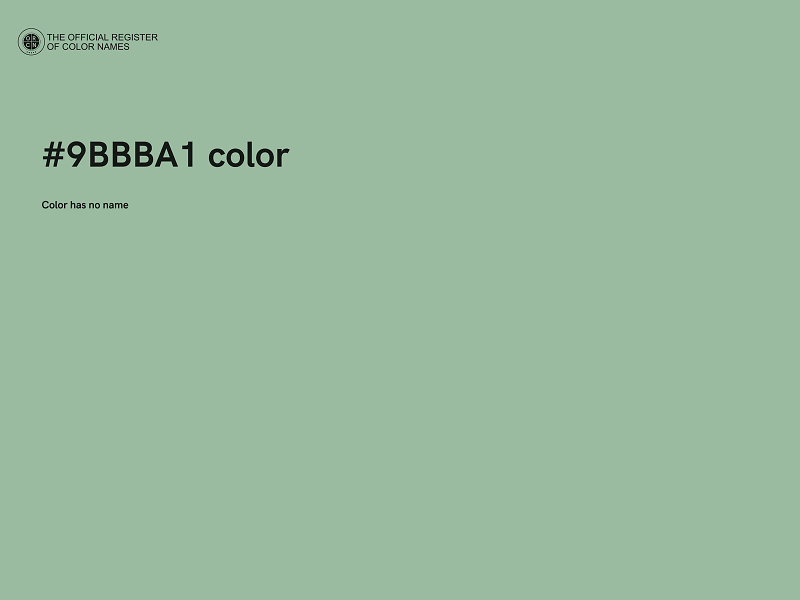 #9BBBA1 color image