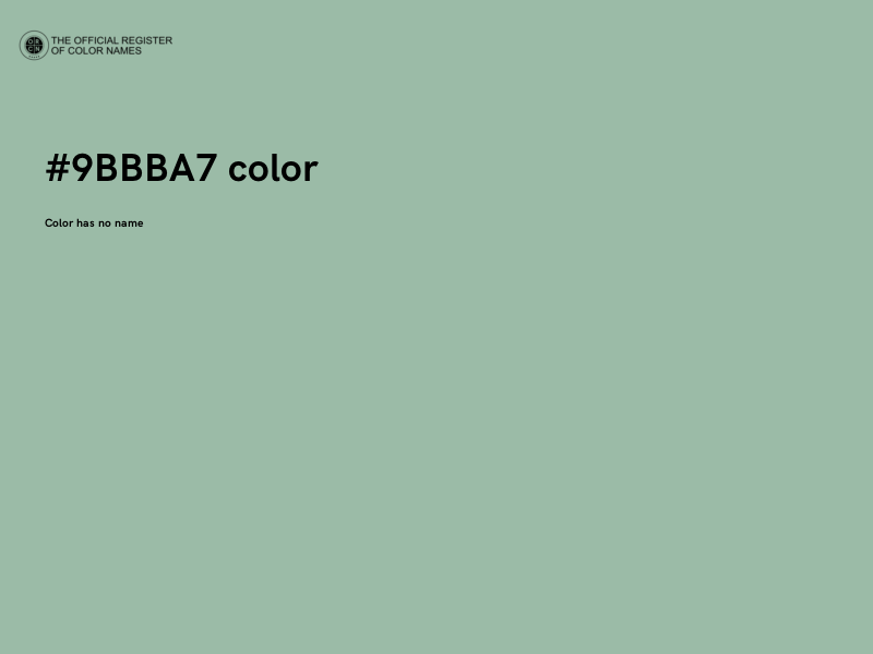 #9BBBA7 color image