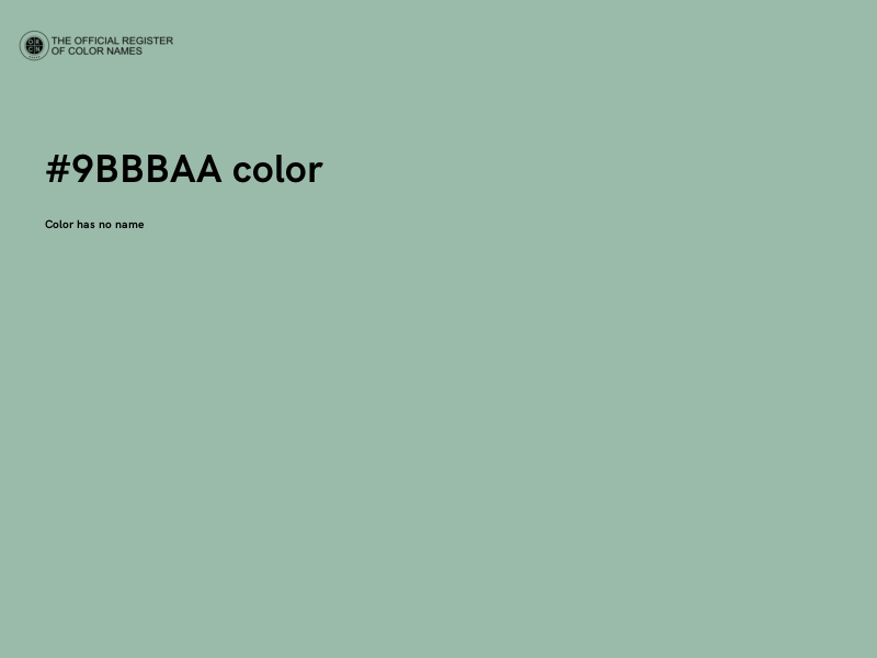 #9BBBAA color image