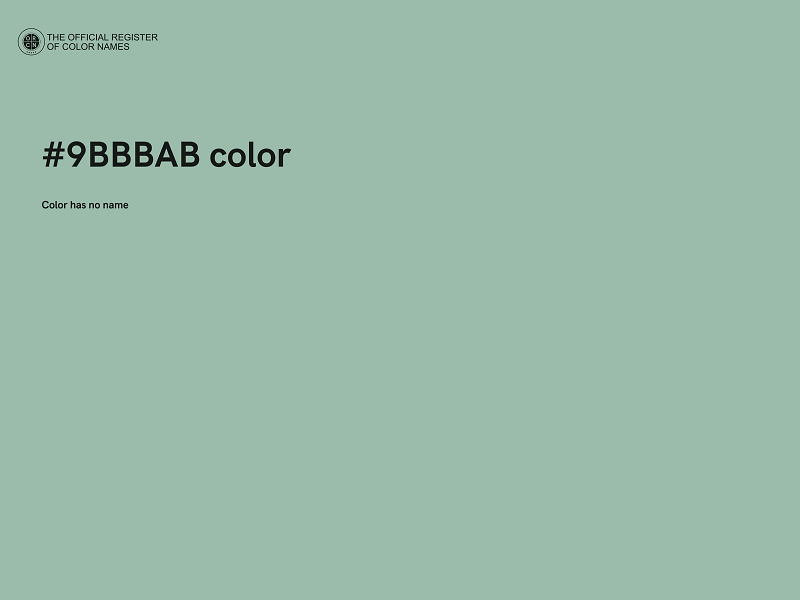 #9BBBAB color image