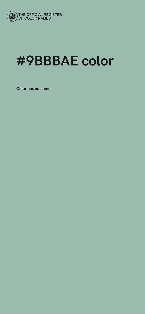 #9BBBAE color image