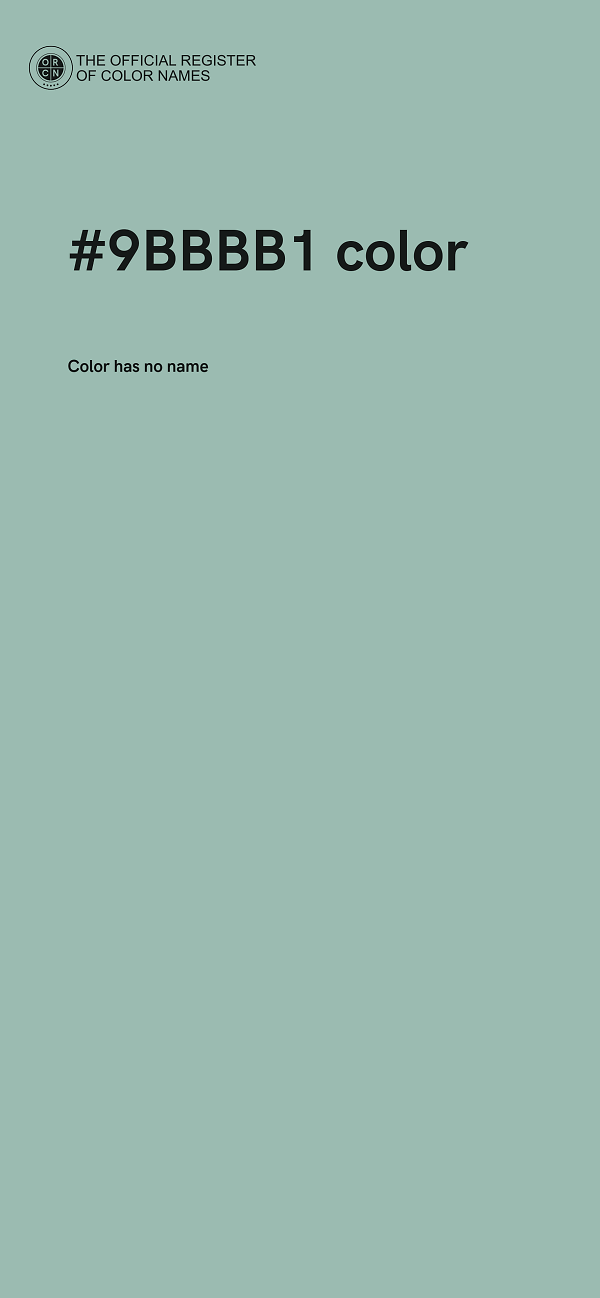 #9BBBB1 color image