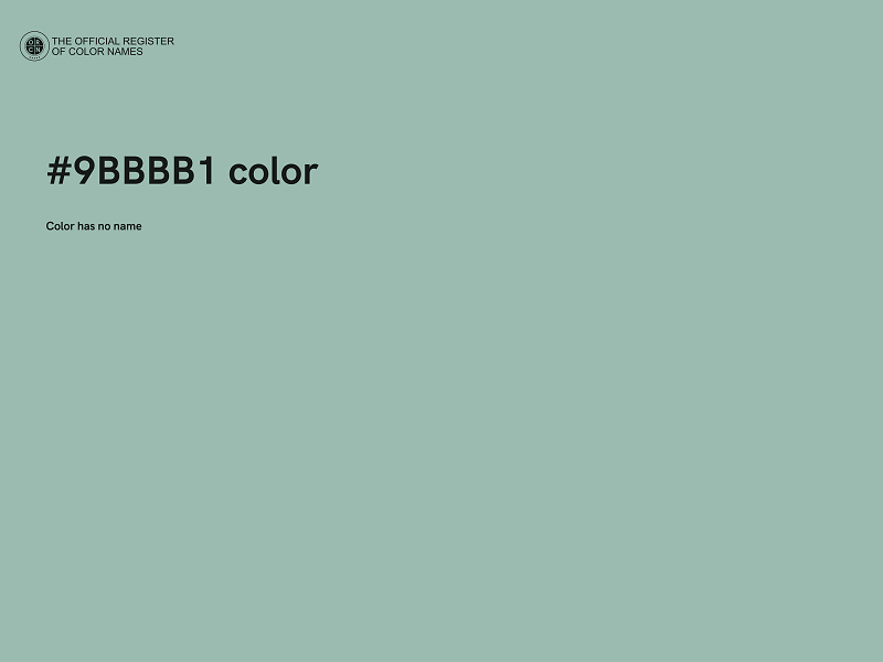 #9BBBB1 color image