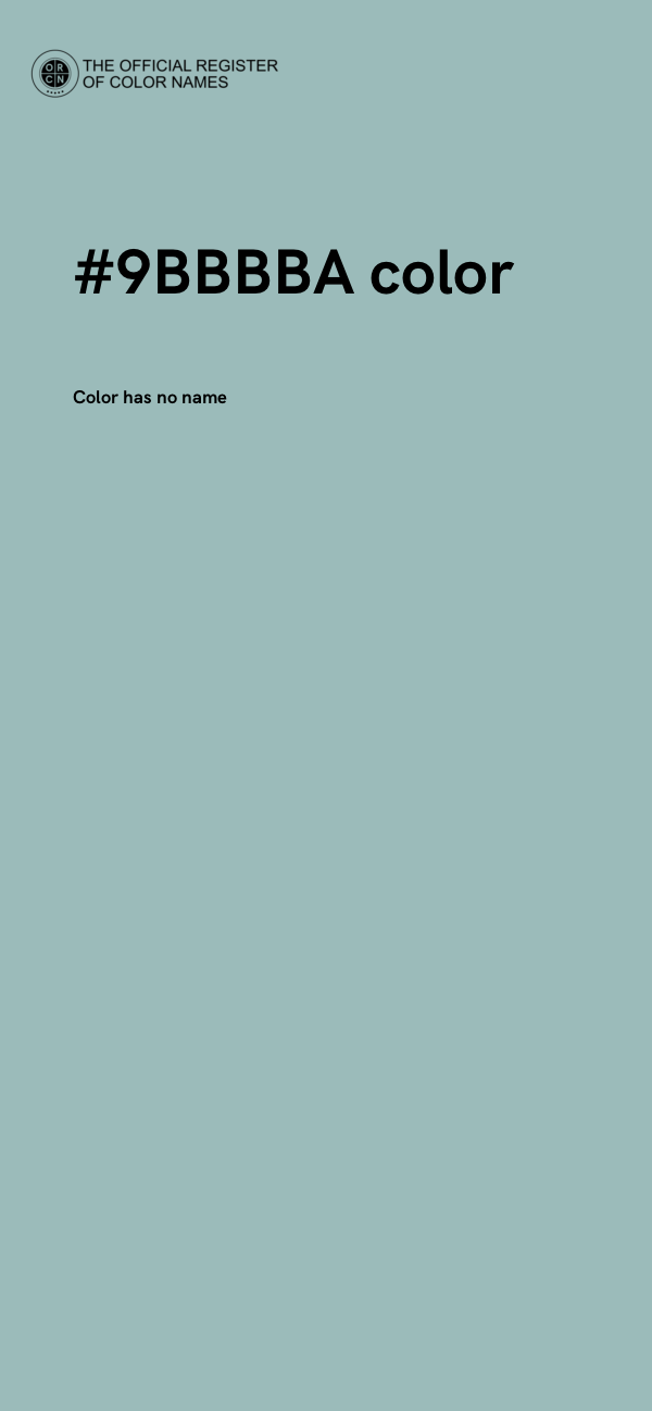 #9BBBBA color image