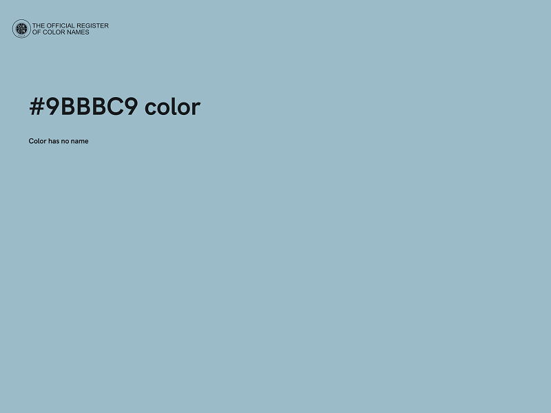 #9BBBC9 color image