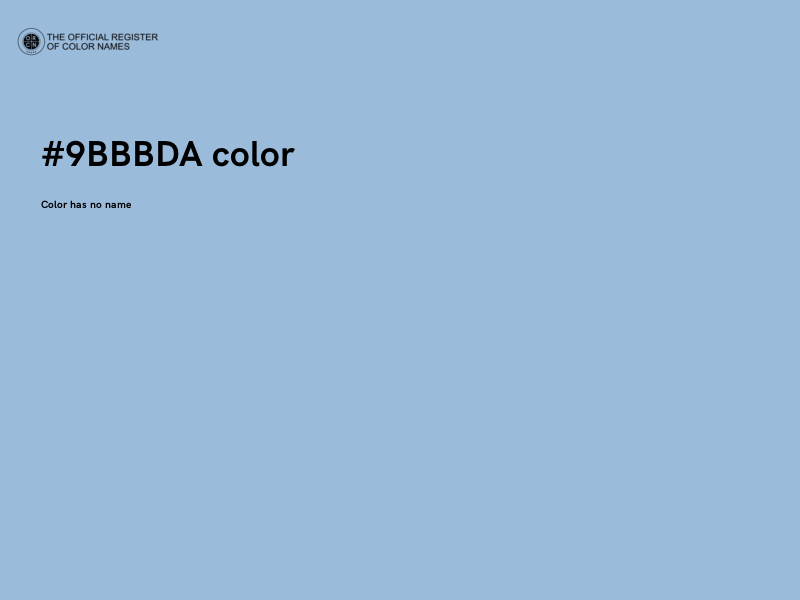 #9BBBDA color image