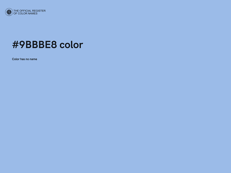 #9BBBE8 color image