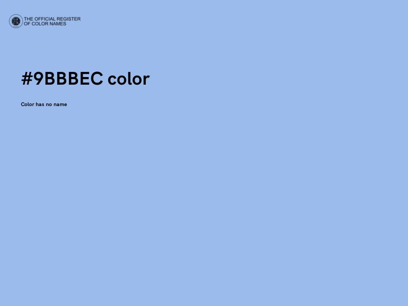 #9BBBEC color image