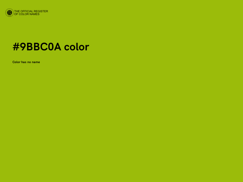 #9BBC0A color image