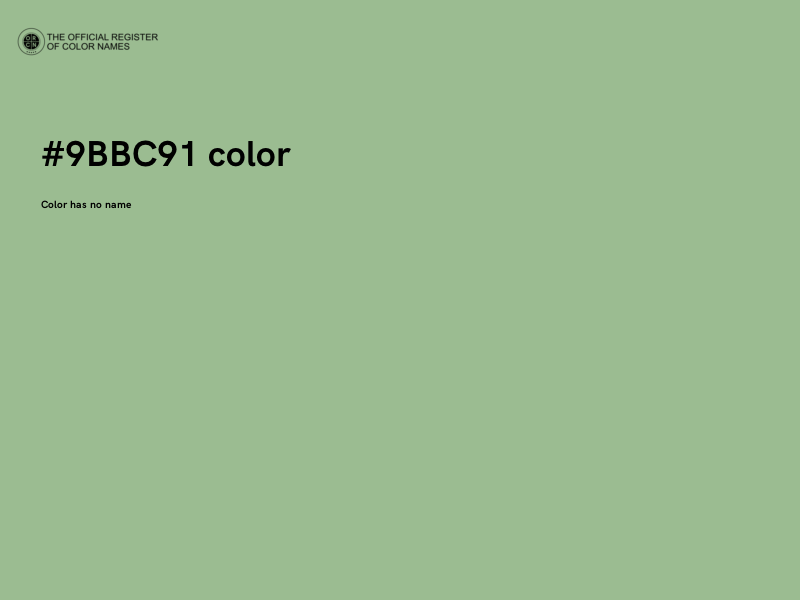 #9BBC91 color image