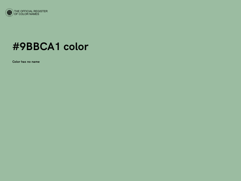 #9BBCA1 color image