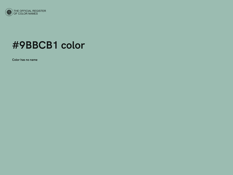 #9BBCB1 color image