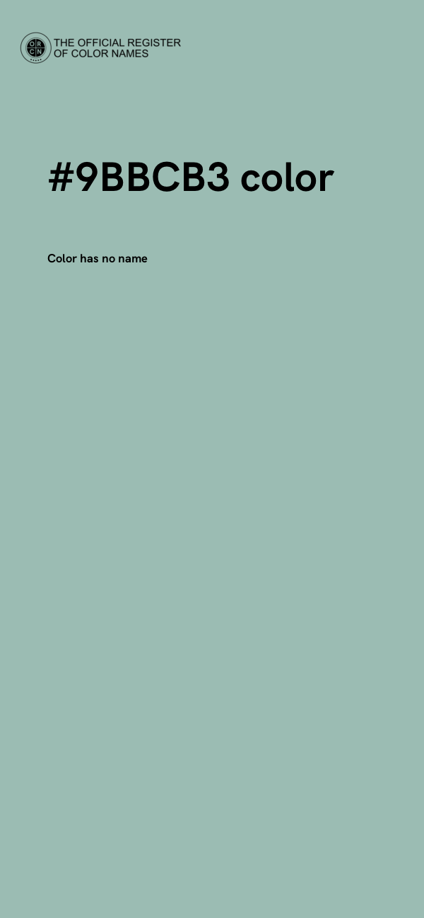 #9BBCB3 color image