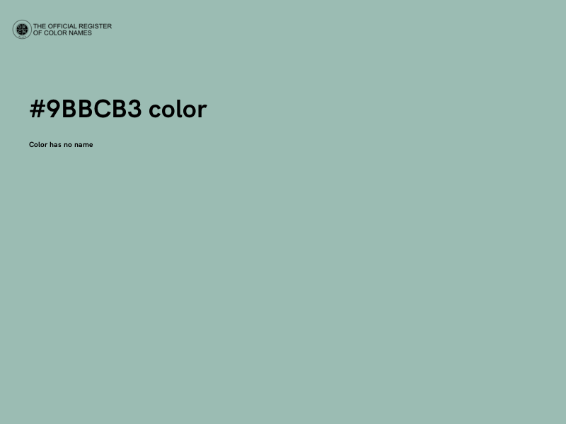 #9BBCB3 color image