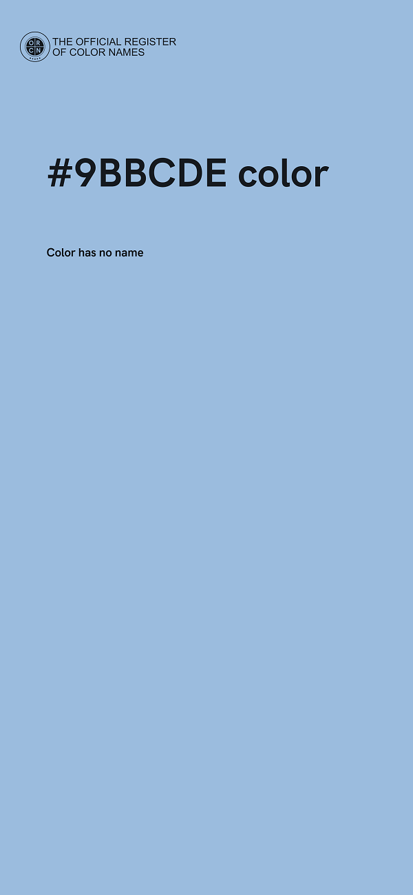 #9BBCDE color image