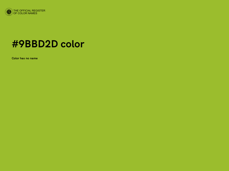 #9BBD2D color image