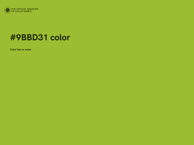 #9BBD31 color image