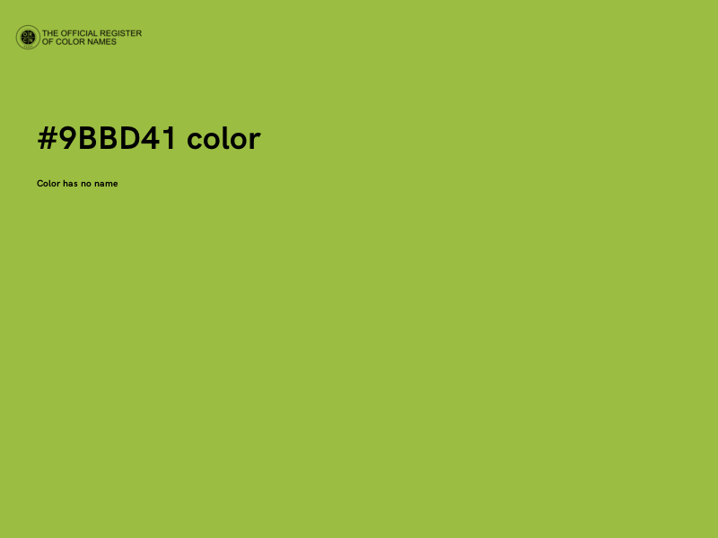#9BBD41 color image