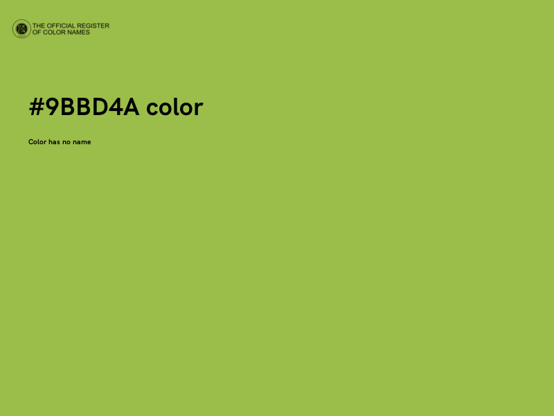 #9BBD4A color image