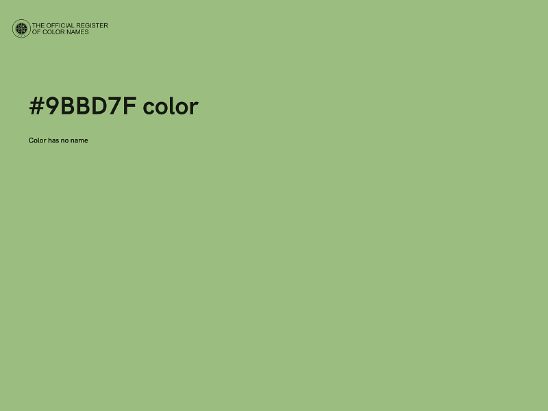 #9BBD7F color image