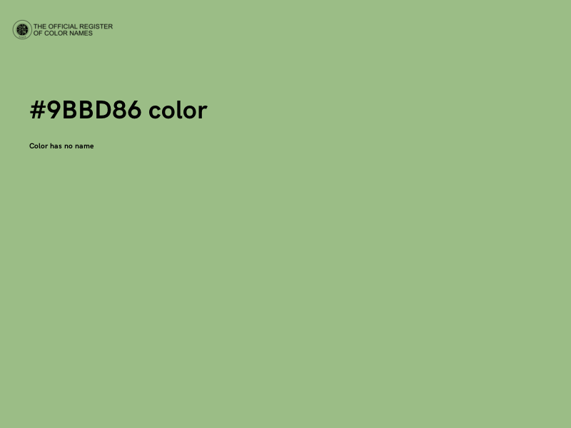 #9BBD86 color image