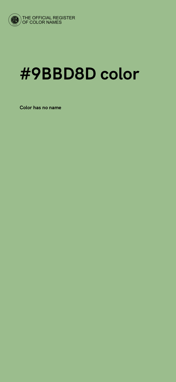 #9BBD8D color image
