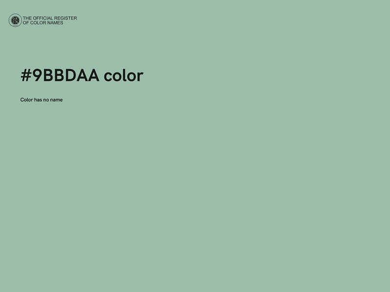 #9BBDAA color image