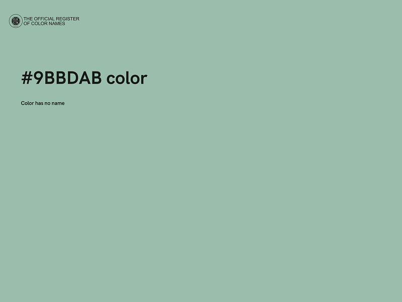 #9BBDAB color image