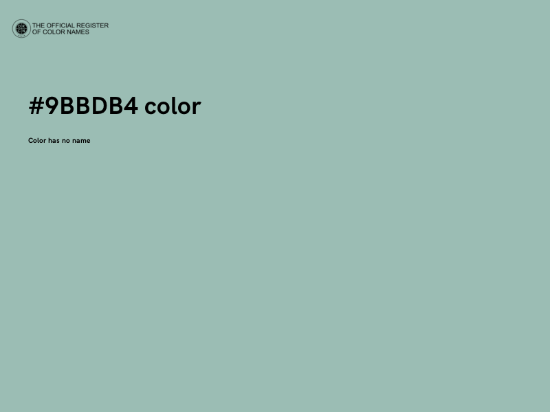 #9BBDB4 color image