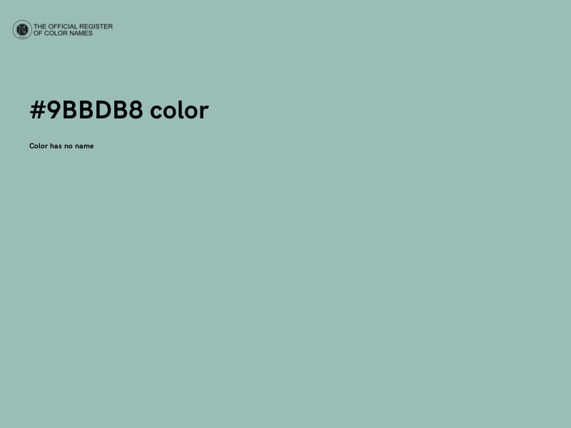 #9BBDB8 color image