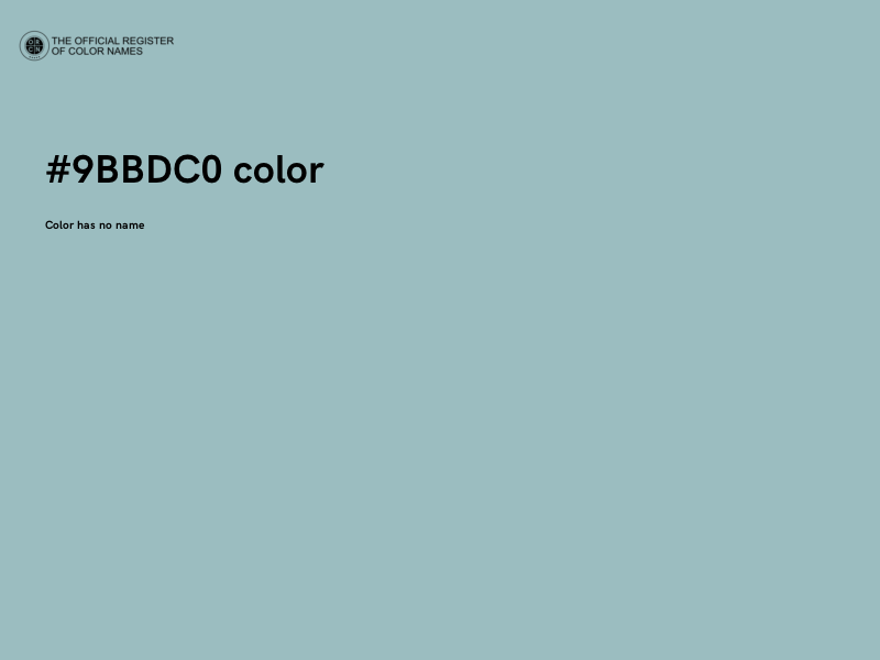 #9BBDC0 color image